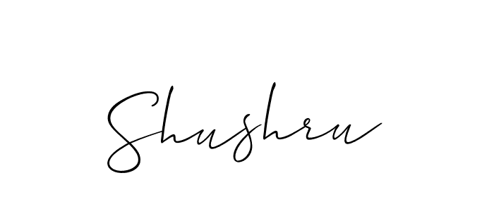 You should practise on your own different ways (Allison_Script) to write your name (Shushru) in signature. don't let someone else do it for you. Shushru signature style 2 images and pictures png