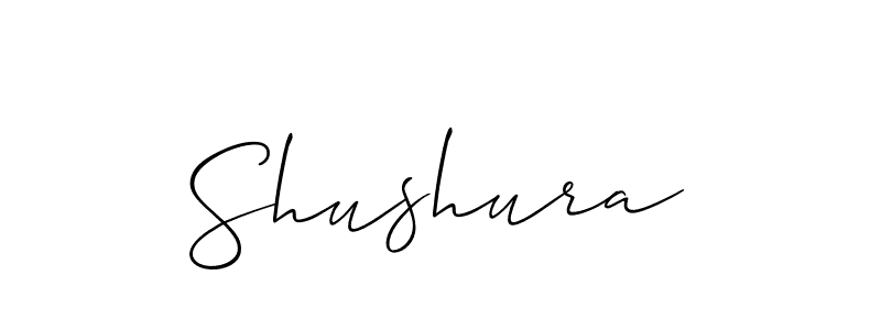It looks lik you need a new signature style for name Shushura. Design unique handwritten (Allison_Script) signature with our free signature maker in just a few clicks. Shushura signature style 2 images and pictures png
