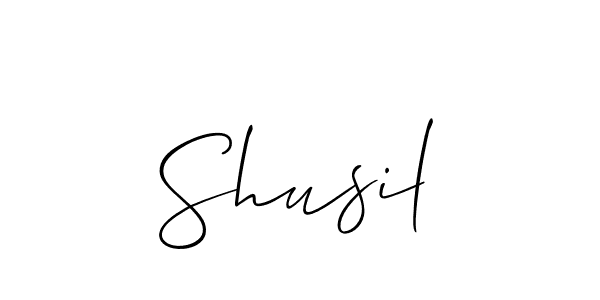 Also we have Shusil name is the best signature style. Create professional handwritten signature collection using Allison_Script autograph style. Shusil signature style 2 images and pictures png