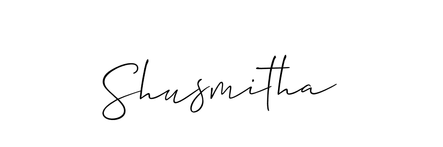 How to make Shusmitha name signature. Use Allison_Script style for creating short signs online. This is the latest handwritten sign. Shusmitha signature style 2 images and pictures png