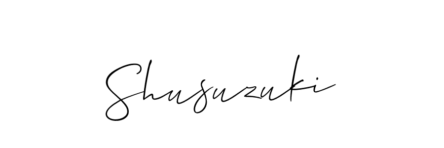 It looks lik you need a new signature style for name Shusuzuki. Design unique handwritten (Allison_Script) signature with our free signature maker in just a few clicks. Shusuzuki signature style 2 images and pictures png