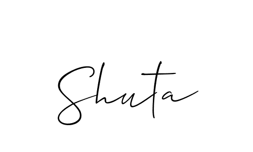You should practise on your own different ways (Allison_Script) to write your name (Shuta) in signature. don't let someone else do it for you. Shuta signature style 2 images and pictures png