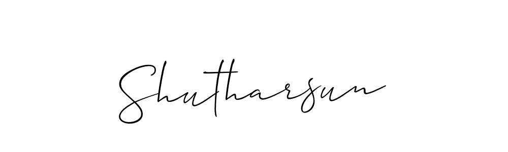 Shutharsun stylish signature style. Best Handwritten Sign (Allison_Script) for my name. Handwritten Signature Collection Ideas for my name Shutharsun. Shutharsun signature style 2 images and pictures png