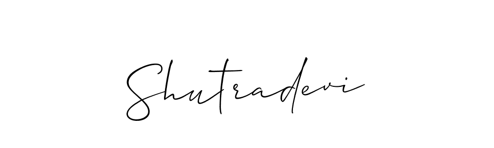 It looks lik you need a new signature style for name Shutradevi. Design unique handwritten (Allison_Script) signature with our free signature maker in just a few clicks. Shutradevi signature style 2 images and pictures png