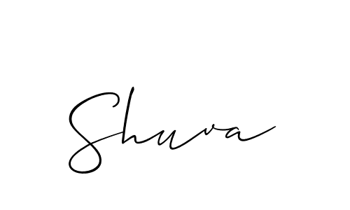 Use a signature maker to create a handwritten signature online. With this signature software, you can design (Allison_Script) your own signature for name Shuva. Shuva signature style 2 images and pictures png