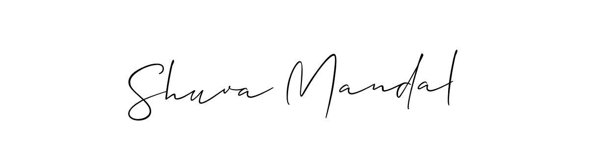 Allison_Script is a professional signature style that is perfect for those who want to add a touch of class to their signature. It is also a great choice for those who want to make their signature more unique. Get Shuva Mandal name to fancy signature for free. Shuva Mandal signature style 2 images and pictures png