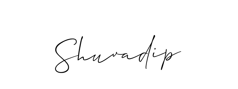 Also You can easily find your signature by using the search form. We will create Shuvadip name handwritten signature images for you free of cost using Allison_Script sign style. Shuvadip signature style 2 images and pictures png