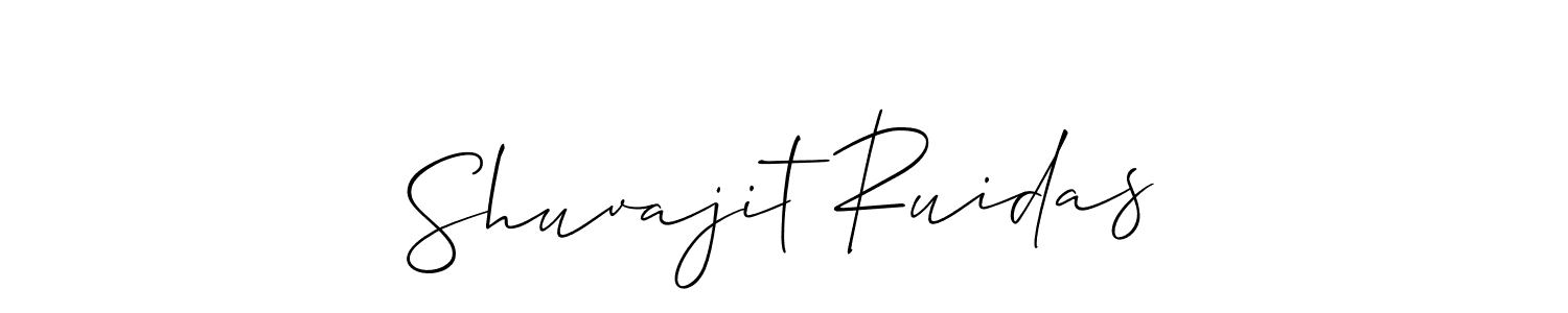 You should practise on your own different ways (Allison_Script) to write your name (Shuvajit Ruidas) in signature. don't let someone else do it for you. Shuvajit Ruidas signature style 2 images and pictures png