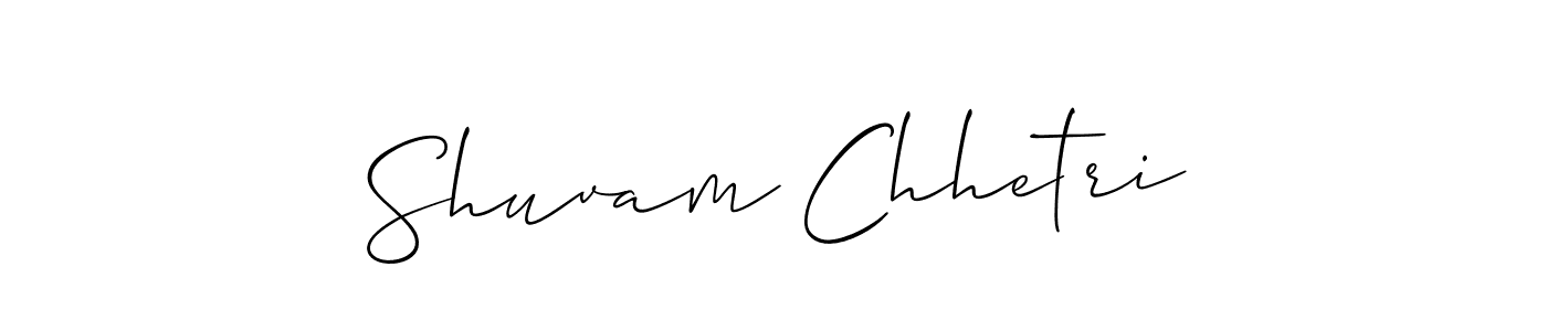 if you are searching for the best signature style for your name Shuvam Chhetri. so please give up your signature search. here we have designed multiple signature styles  using Allison_Script. Shuvam Chhetri signature style 2 images and pictures png