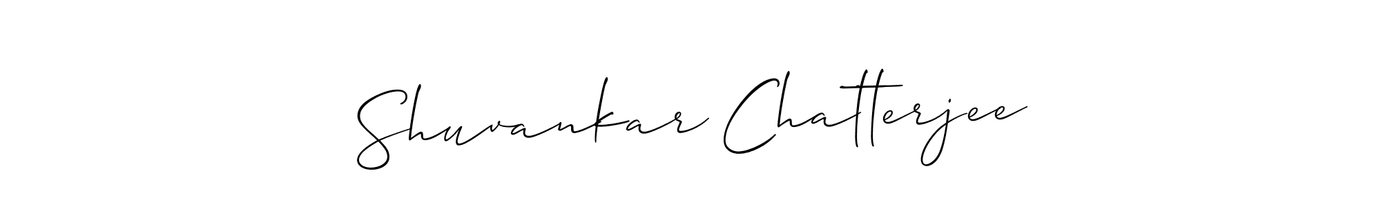 Allison_Script is a professional signature style that is perfect for those who want to add a touch of class to their signature. It is also a great choice for those who want to make their signature more unique. Get Shuvankar Chatterjee name to fancy signature for free. Shuvankar Chatterjee signature style 2 images and pictures png