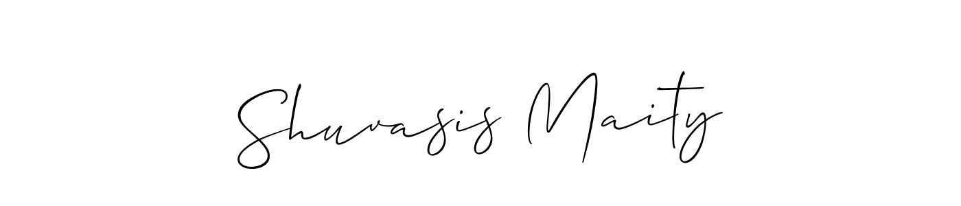 How to make Shuvasis Maity name signature. Use Allison_Script style for creating short signs online. This is the latest handwritten sign. Shuvasis Maity signature style 2 images and pictures png