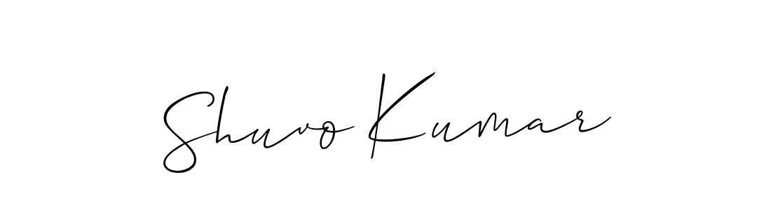 Shuvo Kumar stylish signature style. Best Handwritten Sign (Allison_Script) for my name. Handwritten Signature Collection Ideas for my name Shuvo Kumar. Shuvo Kumar signature style 2 images and pictures png