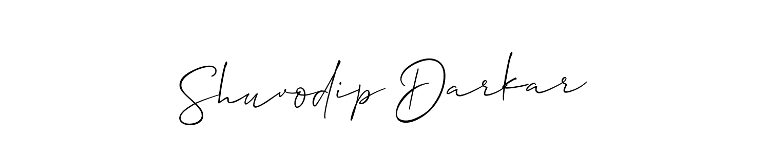 Also we have Shuvodip Darkar name is the best signature style. Create professional handwritten signature collection using Allison_Script autograph style. Shuvodip Darkar signature style 2 images and pictures png