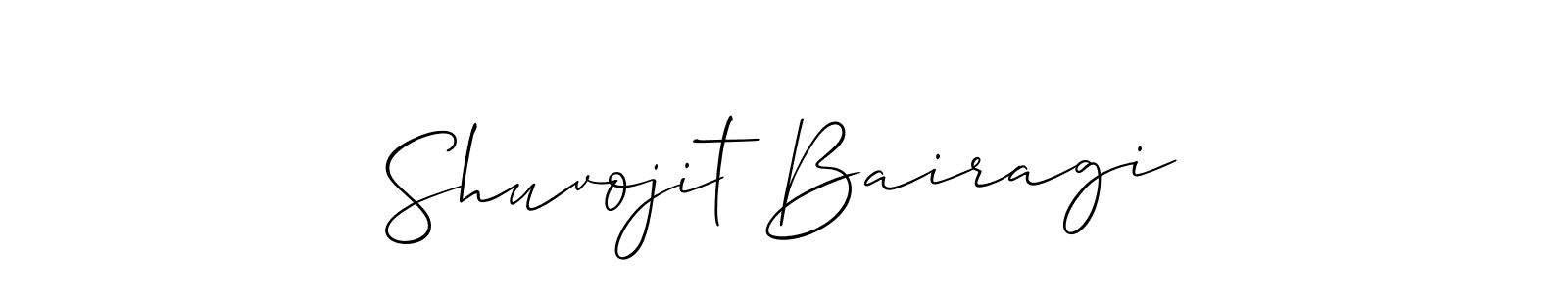 How to make Shuvojit Bairagi name signature. Use Allison_Script style for creating short signs online. This is the latest handwritten sign. Shuvojit Bairagi signature style 2 images and pictures png