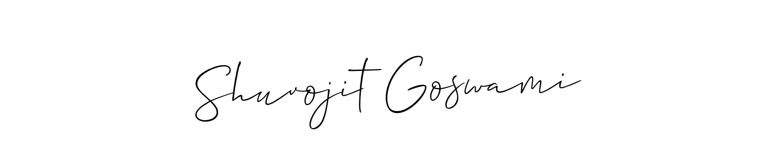 Make a short Shuvojit Goswami signature style. Manage your documents anywhere anytime using Allison_Script. Create and add eSignatures, submit forms, share and send files easily. Shuvojit Goswami signature style 2 images and pictures png