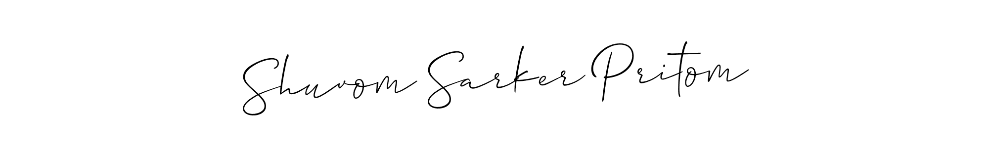It looks lik you need a new signature style for name Shuvom Sarker Pritom. Design unique handwritten (Allison_Script) signature with our free signature maker in just a few clicks. Shuvom Sarker Pritom signature style 2 images and pictures png