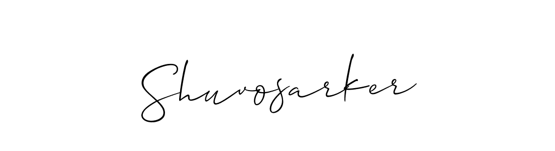 How to make Shuvosarker signature? Allison_Script is a professional autograph style. Create handwritten signature for Shuvosarker name. Shuvosarker signature style 2 images and pictures png
