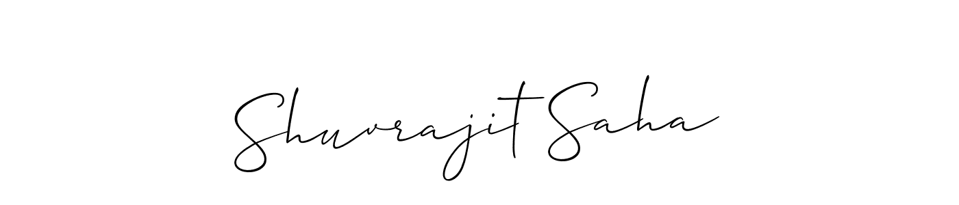 Make a beautiful signature design for name Shuvrajit Saha. With this signature (Allison_Script) style, you can create a handwritten signature for free. Shuvrajit Saha signature style 2 images and pictures png