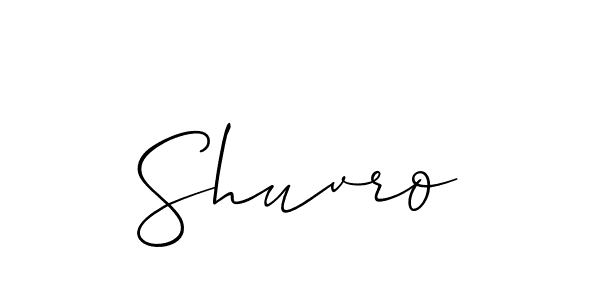 You should practise on your own different ways (Allison_Script) to write your name (Shuvro) in signature. don't let someone else do it for you. Shuvro signature style 2 images and pictures png