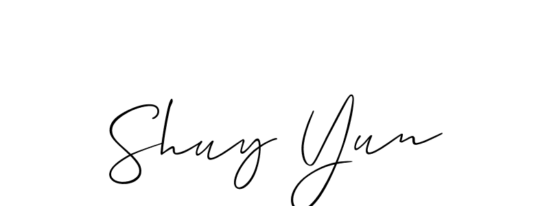 Best and Professional Signature Style for Shuy Yun. Allison_Script Best Signature Style Collection. Shuy Yun signature style 2 images and pictures png