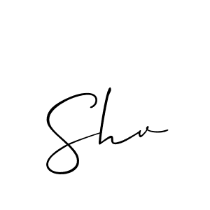 if you are searching for the best signature style for your name Shv. so please give up your signature search. here we have designed multiple signature styles  using Allison_Script. Shv signature style 2 images and pictures png