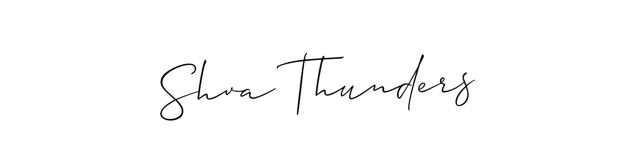 You should practise on your own different ways (Allison_Script) to write your name (Shva Thunders) in signature. don't let someone else do it for you. Shva Thunders signature style 2 images and pictures png
