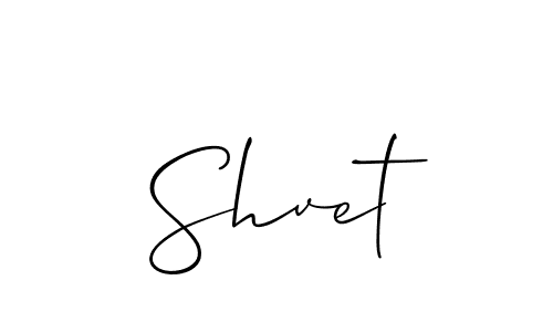 How to Draw Shvet signature style? Allison_Script is a latest design signature styles for name Shvet. Shvet signature style 2 images and pictures png