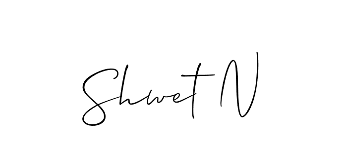 Make a beautiful signature design for name Shwet N. Use this online signature maker to create a handwritten signature for free. Shwet N signature style 2 images and pictures png