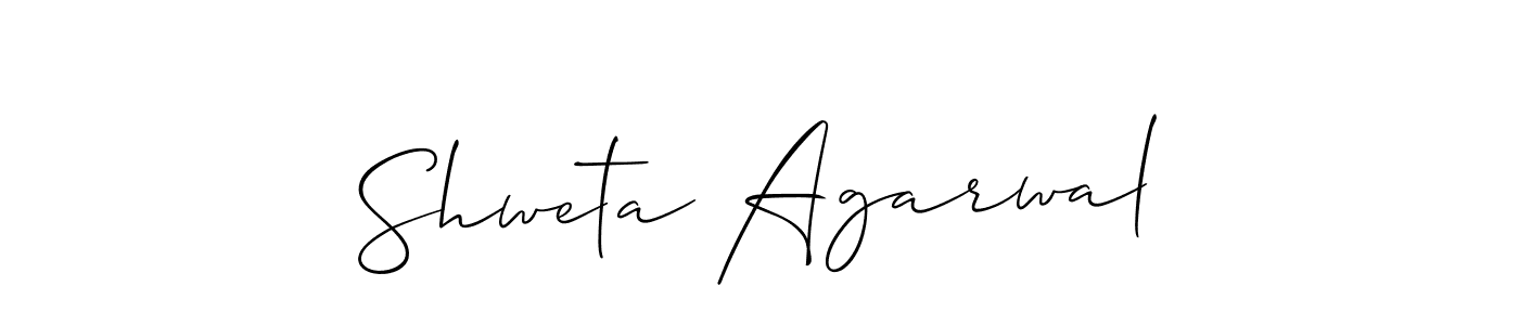 Allison_Script is a professional signature style that is perfect for those who want to add a touch of class to their signature. It is also a great choice for those who want to make their signature more unique. Get Shweta Agarwal name to fancy signature for free. Shweta Agarwal signature style 2 images and pictures png
