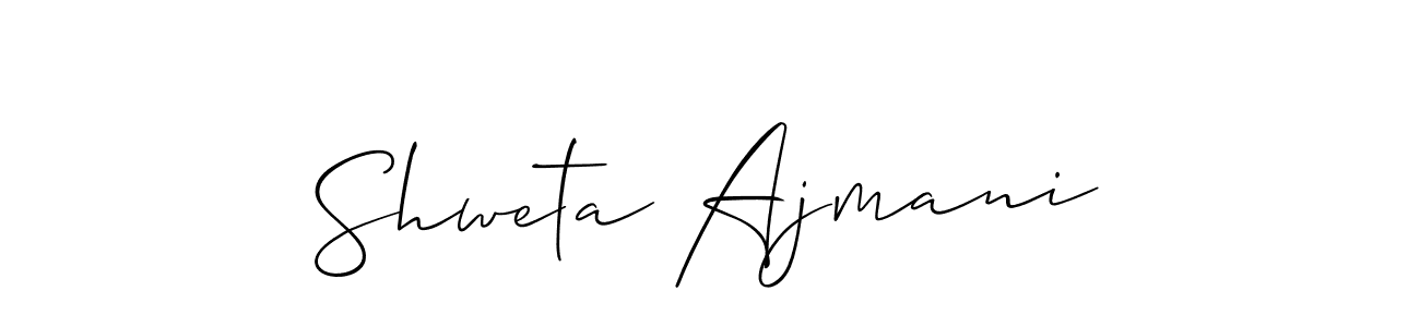 How to Draw Shweta Ajmani signature style? Allison_Script is a latest design signature styles for name Shweta Ajmani. Shweta Ajmani signature style 2 images and pictures png