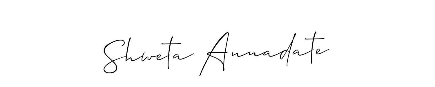 See photos of Shweta Annadate official signature by Spectra . Check more albums & portfolios. Read reviews & check more about Allison_Script font. Shweta Annadate signature style 2 images and pictures png
