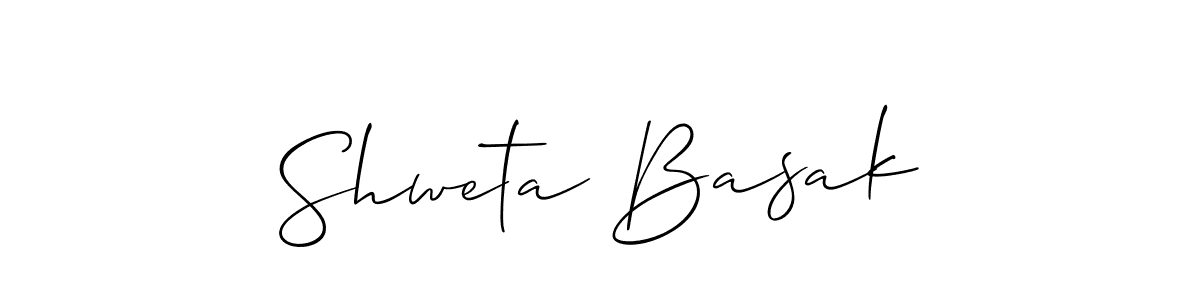 Use a signature maker to create a handwritten signature online. With this signature software, you can design (Allison_Script) your own signature for name Shweta Basak. Shweta Basak signature style 2 images and pictures png