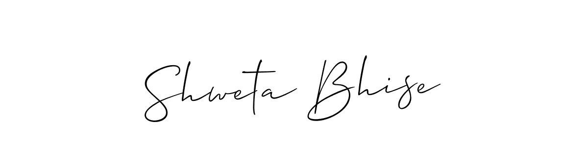 Also we have Shweta Bhise name is the best signature style. Create professional handwritten signature collection using Allison_Script autograph style. Shweta Bhise signature style 2 images and pictures png