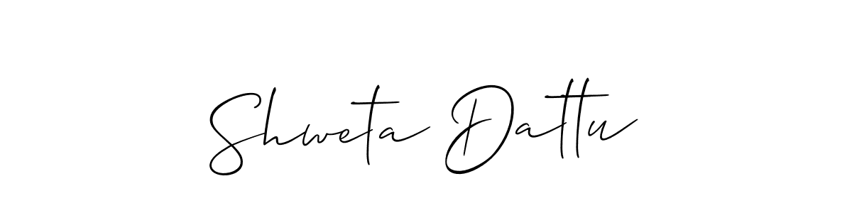 How to Draw Shweta Dattu signature style? Allison_Script is a latest design signature styles for name Shweta Dattu. Shweta Dattu signature style 2 images and pictures png