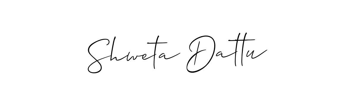 Create a beautiful signature design for name Shweta Dattu. With this signature (Allison_Script) fonts, you can make a handwritten signature for free. Shweta Dattu signature style 2 images and pictures png