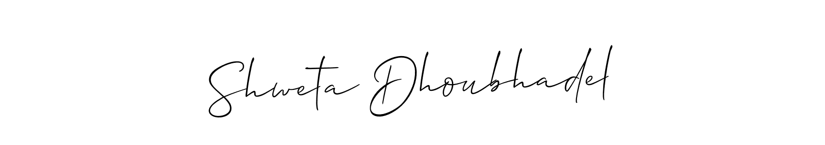 You can use this online signature creator to create a handwritten signature for the name Shweta Dhoubhadel. This is the best online autograph maker. Shweta Dhoubhadel signature style 2 images and pictures png