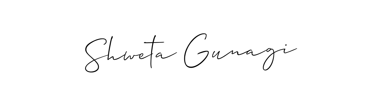 It looks lik you need a new signature style for name Shweta Gunagi. Design unique handwritten (Allison_Script) signature with our free signature maker in just a few clicks. Shweta Gunagi signature style 2 images and pictures png