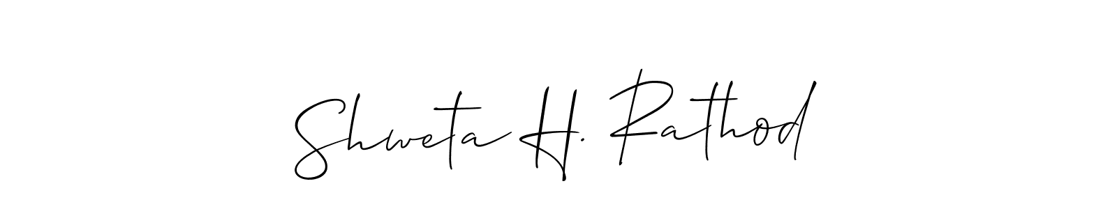 How to Draw Shweta H. Rathod signature style? Allison_Script is a latest design signature styles for name Shweta H. Rathod. Shweta H. Rathod signature style 2 images and pictures png