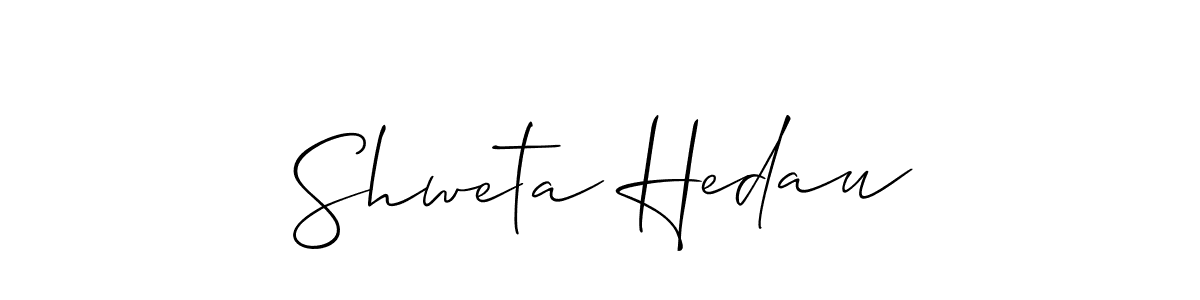 Similarly Allison_Script is the best handwritten signature design. Signature creator online .You can use it as an online autograph creator for name Shweta Hedau. Shweta Hedau signature style 2 images and pictures png