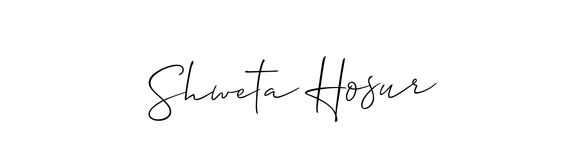 Also we have Shweta Hosur name is the best signature style. Create professional handwritten signature collection using Allison_Script autograph style. Shweta Hosur signature style 2 images and pictures png
