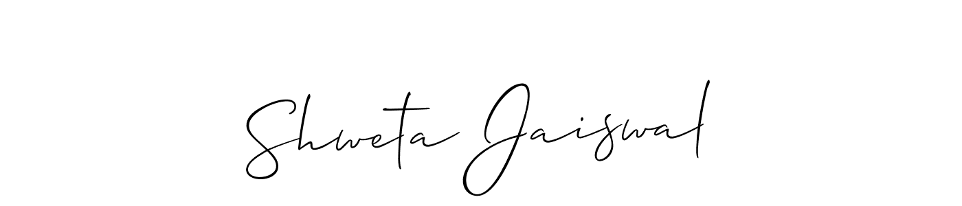 if you are searching for the best signature style for your name Shweta Jaiswal. so please give up your signature search. here we have designed multiple signature styles  using Allison_Script. Shweta Jaiswal signature style 2 images and pictures png