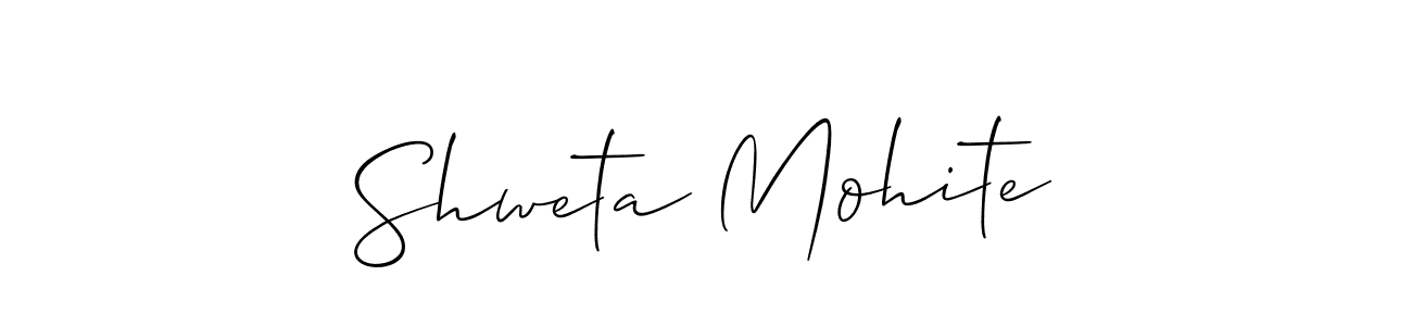 The best way (Allison_Script) to make a short signature is to pick only two or three words in your name. The name Shweta Mohite include a total of six letters. For converting this name. Shweta Mohite signature style 2 images and pictures png