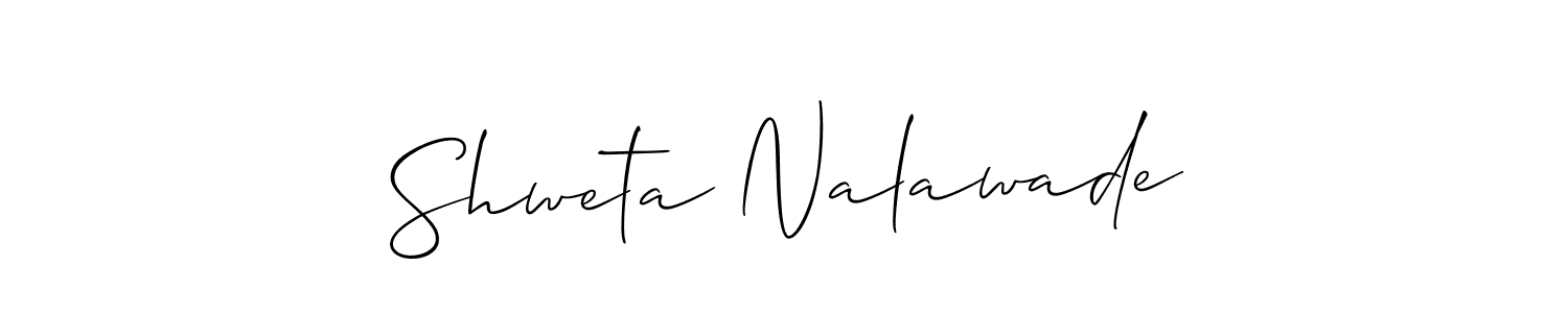 It looks lik you need a new signature style for name Shweta Nalawade. Design unique handwritten (Allison_Script) signature with our free signature maker in just a few clicks. Shweta Nalawade signature style 2 images and pictures png