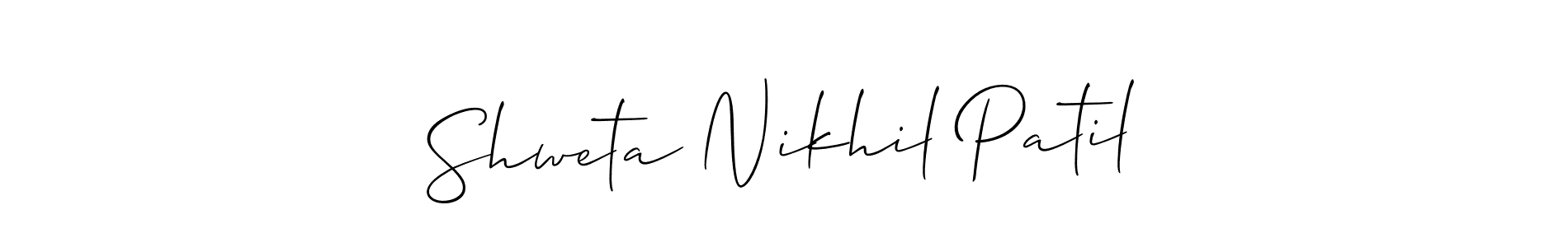 You can use this online signature creator to create a handwritten signature for the name Shweta Nikhil Patil. This is the best online autograph maker. Shweta Nikhil Patil signature style 2 images and pictures png