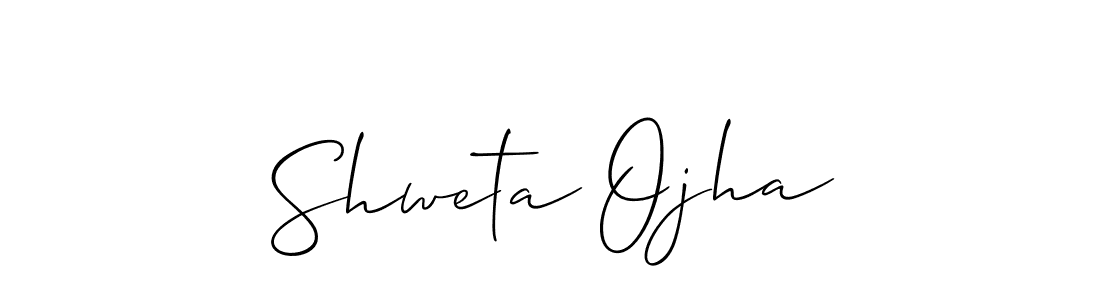 How to make Shweta Ojha signature? Allison_Script is a professional autograph style. Create handwritten signature for Shweta Ojha name. Shweta Ojha signature style 2 images and pictures png