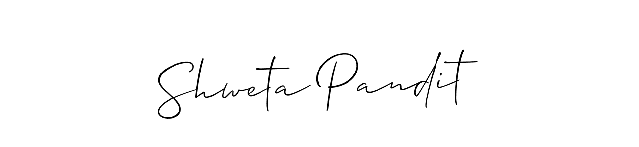 How to make Shweta Pandit signature? Allison_Script is a professional autograph style. Create handwritten signature for Shweta Pandit name. Shweta Pandit signature style 2 images and pictures png