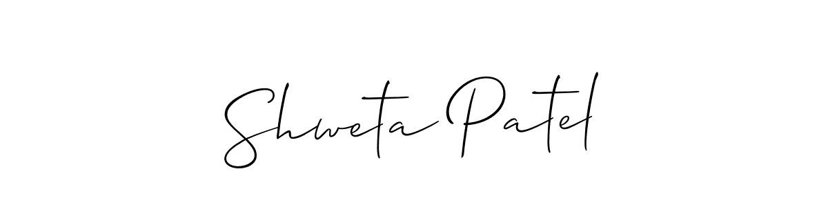 Use a signature maker to create a handwritten signature online. With this signature software, you can design (Allison_Script) your own signature for name Shweta Patel. Shweta Patel signature style 2 images and pictures png