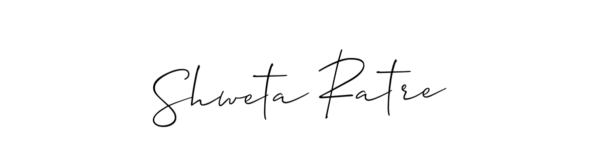 Design your own signature with our free online signature maker. With this signature software, you can create a handwritten (Allison_Script) signature for name Shweta Ratre. Shweta Ratre signature style 2 images and pictures png