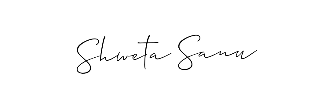 if you are searching for the best signature style for your name Shweta Sanu. so please give up your signature search. here we have designed multiple signature styles  using Allison_Script. Shweta Sanu signature style 2 images and pictures png
