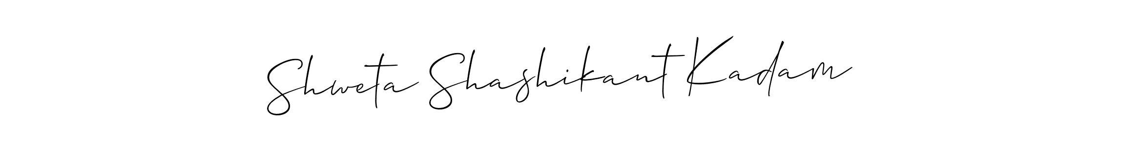 This is the best signature style for the Shweta Shashikant Kadam name. Also you like these signature font (Allison_Script). Mix name signature. Shweta Shashikant Kadam signature style 2 images and pictures png